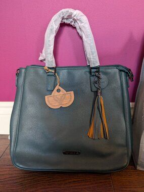 Namaste Knit/Crochet/Crafter's Bag Purse Satchel teal